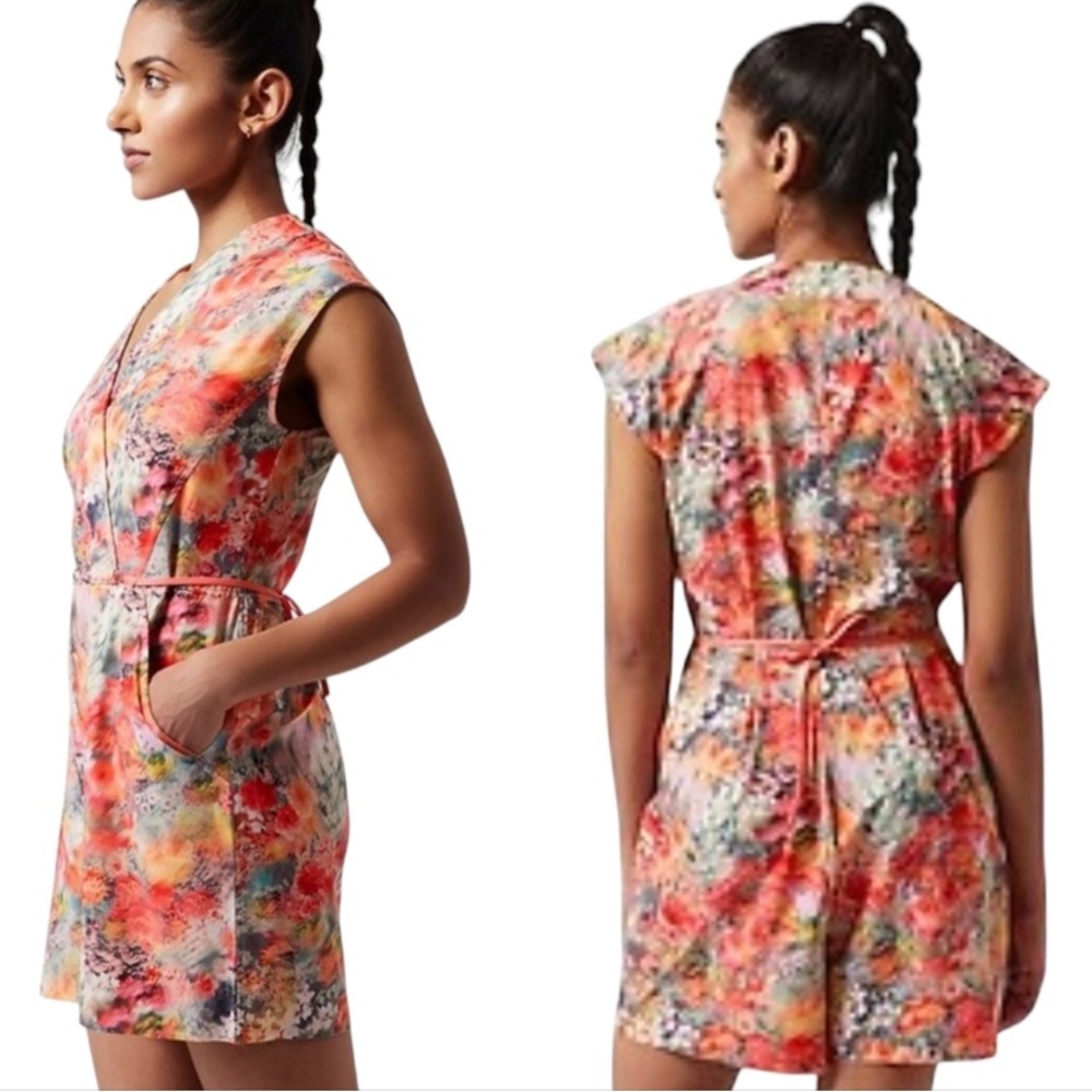 Athleta Pink Floral Romper